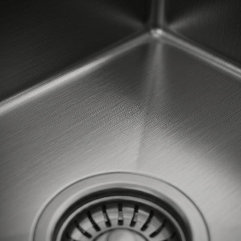 Pure.Sink Luxion Gun metal spoelbak 36x40 cm onderbouw, vlakinbouw en opbouw PLX3640-61